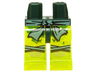 Hips and Trans-Neon Green Legs with Sand Green Sash and Knee Straps Pattern