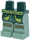 Hips and Sand Green Legs with Lime Tattered Waist Sash, Dark Green Robe Ends, Olive Green Rope Knee Wrappings Pattern