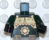 Torso Exo-Force Gold Body Armor with Large Star and 'AT.10' Pattern / Dark Green Arms / Black Hands