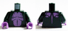 Torso Medium Lavender Bare Chest, Stomach and Upper Back Pattern (Swamp Monster) / Dark Green Arms / Medium Lavender Hands