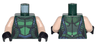 Torso Female Outline, Black Neckline and Lines, Dark Blue Trim and Belt Pattern / Light Nougat Arms / Black Hands