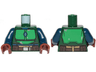 Torso SW Armor Green Plates and Dark Brown Belt Pattern (Mandalorian) / Dark Blue Arms / Reddish Brown Hands
