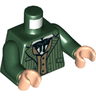 Torso Jacket over Dark Tan Vest, White Shirt and Black Lacing Pattern / Dark Green Arms / Light Nougat Hands