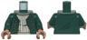 Torso Jacket Open with Gold Buttons over Tan Ribbed Sweater Pattern / Dark Green Arms / Sienna Hands