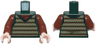 Torso Sweater Vest with Zigzag Reddish Brown and Tan Stripes over Shirt Pattern / Reddish Brown Arms / Light Nougat Hands