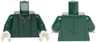 Torso Robe with Gathers, Lines and Dark Bluish Gray Collar Trim over Black Shirt Pattern / Dark Green Arms / White Hands
