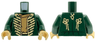 Torso Uniform Jacket with Stripes and Buttons over Dark Tan Shirt, Tan Rope Belt Pattern / Dark Green Arms / Tan Hands