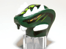 Minifigure, Head, Modified Snake with Horns and Lime Scales Pattern (Acidicus)