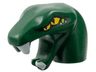 Minifigure, Head, Modified Snake Short Neck with Open Mouth with White Fangs, Yellow Eyes and Lime Spots Pattern