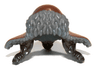 Minifigure, Headgear Hat Fur-lined with Flaps over Dark Brown Braided Hair Pattern