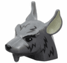 Minifigure, Head, Modified Rat with Black Eyes, Eyebrows, Nose, and Fur Lines, Tan Ears Pattern