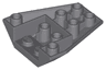 Wedge 4 x 4 Triple Inverted with Connections between 4 Studs