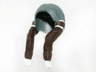 Minifigure, Hair Long Braided with White Ties and Dark Brown Braids