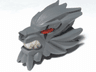 Large Figure Head Modified Chima Wolf with Red Eyes and White Teeth Pattern