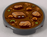 Tile, Round 2 x 2 with Bottom Stud Holder with Chinese New Year's Soup Pattern