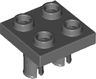 Plate, Modified 2 x 2 with Pins on Bottom