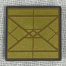 Road Sign 2 x 2 Square with Open O Clip with Diamond Gold Triangles Pattern
