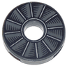 Tile, Round 2 x 2 with Hole with Rotor Blade Pattern