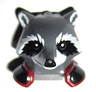 Minifigure, Head, Modified Raccoon with Dark Red and Black Shoulder Pads Pattern (Rocket)