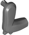 Dinosaur Leg Small (Front) with Pin and 2 Elbow Spikes - Right
