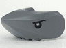 Shark Head with Rounded Nose with Black Eyes with White Partial Circle Glints Pattern