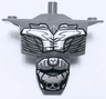Large Figure Torso Armor Shoulder Studs with Steppenwolf Pattern