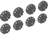 Wheel Cover 10 Spoke (Spokes in Pairs) and 10 Spoke Y Shape for Wheel 18976, 8 in Bag - 4 of Each (Multipack)