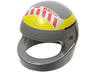 Minifigure, Headgear Helmet Motorcycle (Standard) with SW Red Stripe Pattern Small (A-wing)
