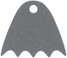Minifigure Cape Cloth, Scalloped 5 Points with Single Top Hole (Batman) - Traditional Starched Fabric