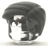 Minifigure, Hair Short Combed Sideways Part Left Thick with Light Bluish Gray Temples Pattern