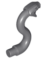 Snake Head with Open Mouth, Fangs and Curved Neck with Bar