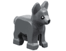 Dog, Alsatian / German Shepherd, Puppy with Light Bluish Gray Muzzle, Black Eyes and Nose Pattern