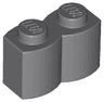 Brick, Modified 1 x 2 with Log Profile