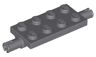 Plate, Modified 2 x 4 with Pins and Thin Angled Supports