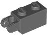 Hinge Brick 1 x 2 Locking with 2 Fingers Vertical End