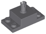 Brick, Modified 2 x 4 with Pin on Top and Side Cutouts