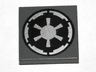 Tile 2 x 2 with Black and Silver SW Imperial Logo Pattern