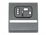Tile 2 x 2 with Silver Stripe and Rectangles (SW Gonk Droid) Pattern