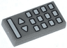 Tile 1 x 2 with TV Remote Control Pattern