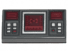 Tile 1 x 2 with SW Dark Red Target Screen, Dark Red and Silver Buttons Pattern