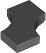 Tile, Modified 2 x 2 with 2 1 x 1 Curved Cutouts (Double Arrow)