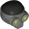Minifigure, Headgear Face Mask with Hypnotic Eyes and Voder with Smooth Black Top Pattern