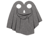 Minifigure Cape Cloth, Tattered with Hood Pattern - Traditional Starched Fabric