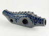 Dinosaur Body Indoraptor / Baryonyx / Therizinosaurus with Dark Bluish Gray and Metallic Light Blue Spots Pattern