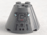 Cone 4 x 4 x 2 with Axle Hole with Hatches and Handles Pattern