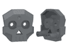 Rock Skull 1 x 4 x 3 Relief with Two Pins
