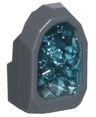 Rock 1 x 1 Geode with Molded Glitter Trans-Light Blue Crystals Pattern