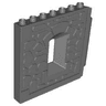 Duplo Wall 1 x 8 x 6 Hinge on Right with Window Opening - Castle