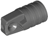 Hinge Cylinder 1 x 2 Locking with 1 Finger and Axle Hole on Ends without Slots