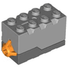 Electric, Sound Brick 2 x 4 x 2 with Light Bluish Gray Top and Space Sound